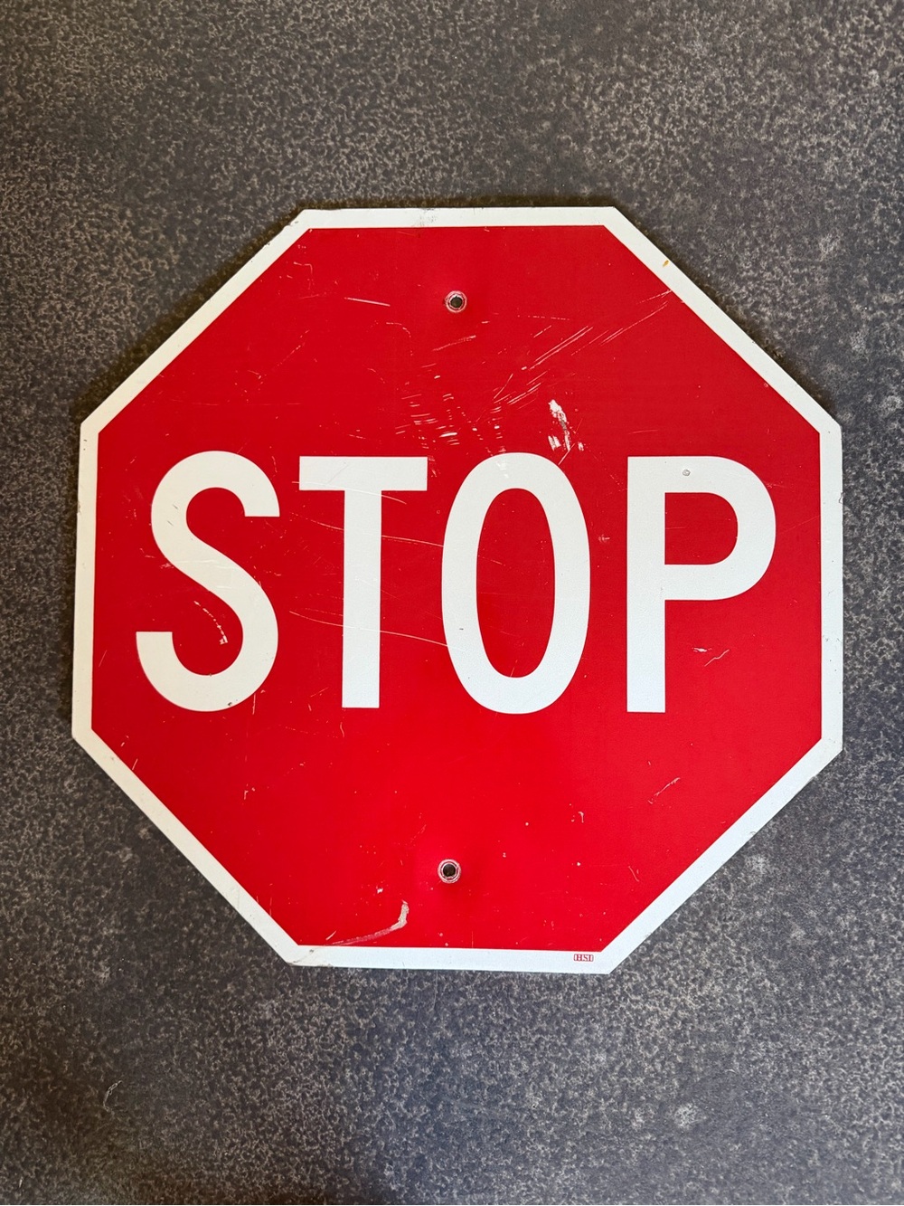 Authentic Vintage 24x24 STOP SIGN Real Street Road Retired Highway Sign Metal